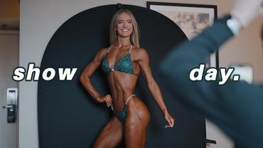 SHOW DAY!! Tan, glam, carbs (amrap), my full routine, comparisons, awards, post-show meal & more!!