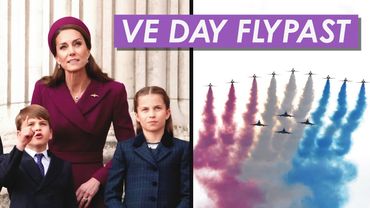 Royals Family Watches VE Day Flypast from Buckingham Palace Balcony