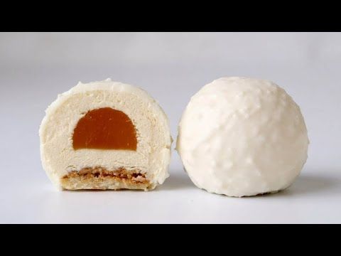 Муссовые Пирожные РАФАЭЛЛО - кокосовый бисквит, хрустик, начинка манго-маракуйя, кокосовый мусс