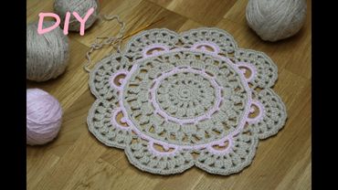КОВРИК КРЮЧКОМ мастер класс вязание для начинающих ЧАСТЬ 1 CROCHET How to crochet doily
