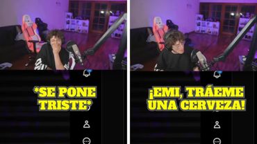 GLOGLO SE PONE TRISTE VIENDO UN EDIT DE LA VOLCANO Y LE PIDE UNA CERVEZA A EMIKUKIS