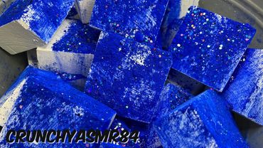 Soft Fresh Chalk & Deep Blue Pigment | Bucket of Happy | Oddly Satisfying | ASMR | Sleep Aid