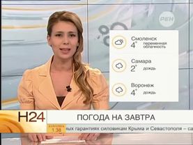 Александра Михайлова - "Новости 24. Погоды" (1.04.2014)