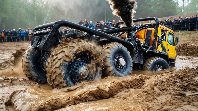 ГРУЗОВИКИ НА БЕЗДОРОЖЬЕ И НЕВЕРОЯТНО КРУТЫЕ ВОДИТЕЛИ