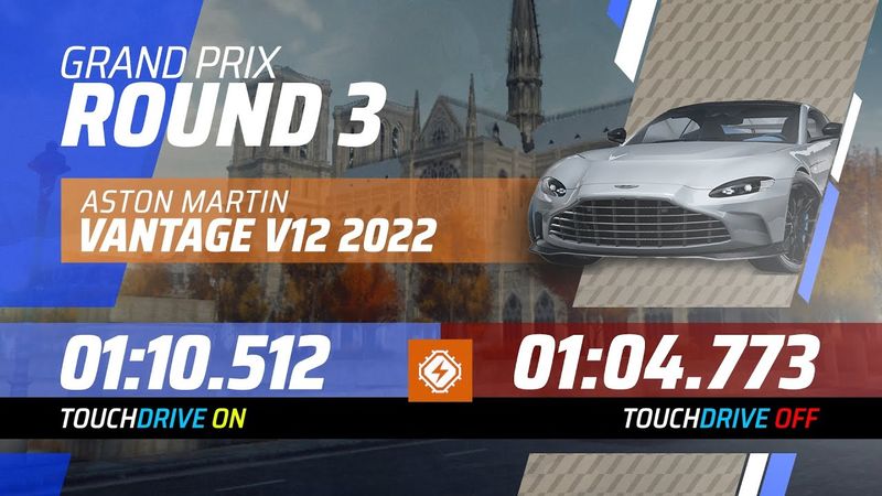 Asphalt Legends - AM Vantage V12 2022 - GRAND PRIX Round 3 - 5⭐ Touchdrive & Manual Reference Laps