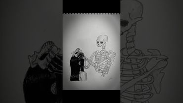 Skeleton Crown girl drawing....♥️☠️"Line without a hook"#drawing #art #skeleton#linewithoutahook#fyp