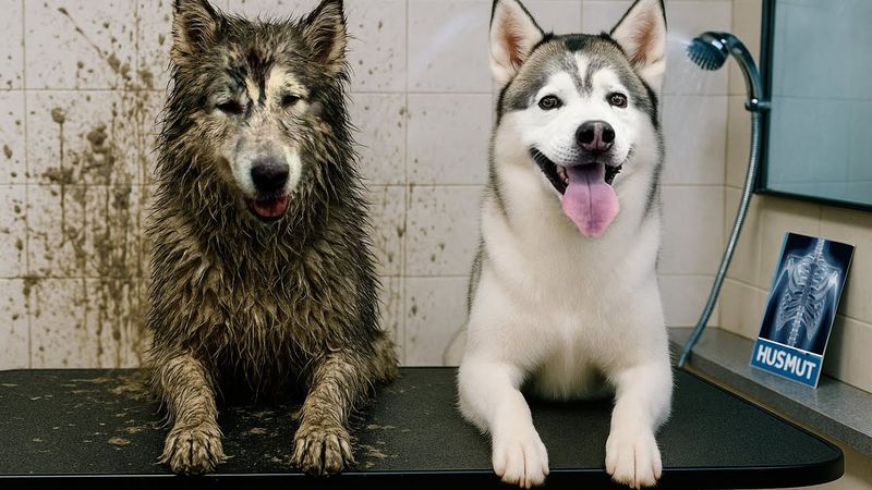 СЛОМАЛ РЁБРА! Груминг и Купание Хаски