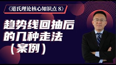 《道氏理论核心知识点8》趋势线回抽后的几种走法（案例）
