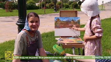 В Александро-Невском Новотихвинском женском монастыре Екатеринбурга прошел пленэр для детей