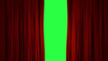 Curtain Green Screen - Intro - Red Curtains