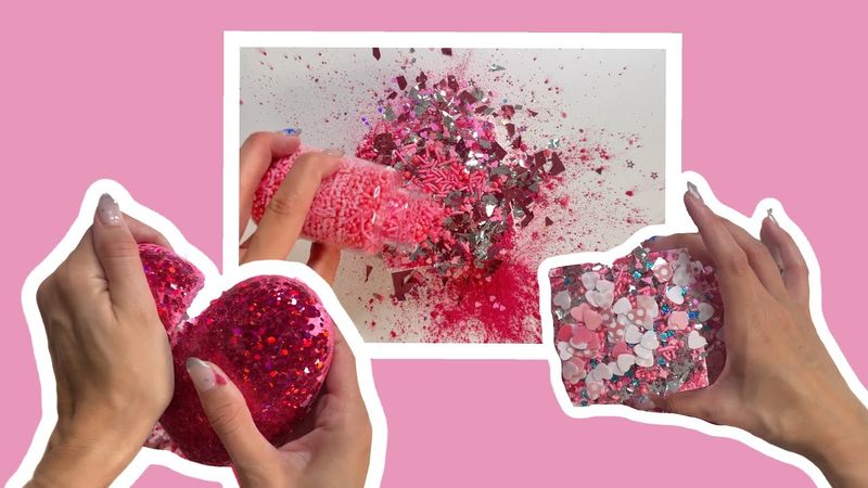 CHALK WITH ALL PINK TOPPINGS | HEART REFORMED CHALK