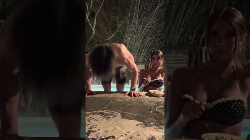 Minha maior incentivadora #calistenia #namorada #casal #parada de mãos #flexão de parada de mãos