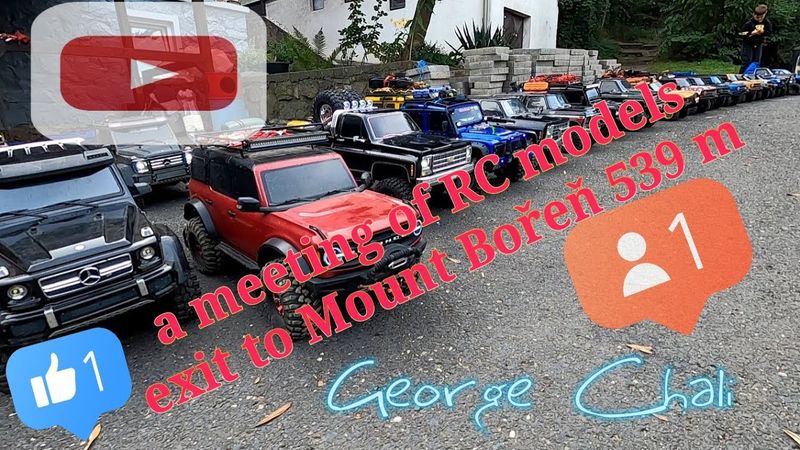 RC offroad meeting of RC models, crawler to Mount Bořeň 539 m above sea level.