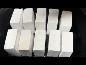 Rows of Fresh Chalk with Heavy Green Pigment