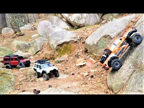 RC Car TRX4 & SCX10 II & Komodo Group Rock Trail Ride