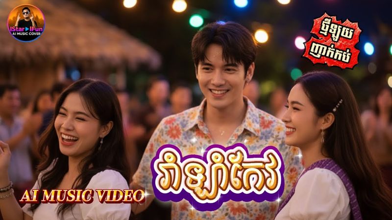 🔥 ញាក់កប់ ▶️ | រាំឡាំកែវ |  AI Music Video | cover |🕺🏻🕺🏻