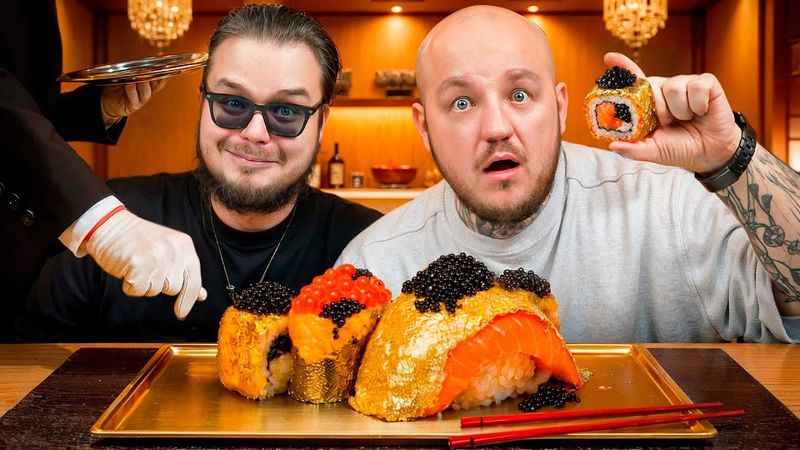 Едим Самые Дорогие Суши с Булкиным челлендж