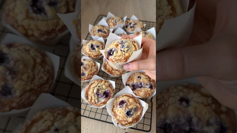MUFFINS LIMÓN Y ARÁNDANOS 🫐🍋🧁