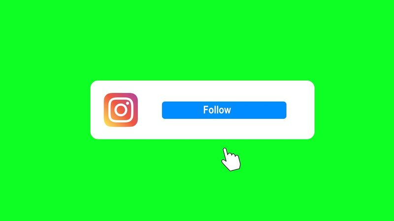 Animated Instagram Follow  Green screen with sound || No Copyright