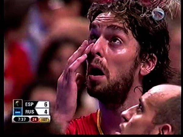 Россия - Испания (финал Евробаскета 2007),1 часть