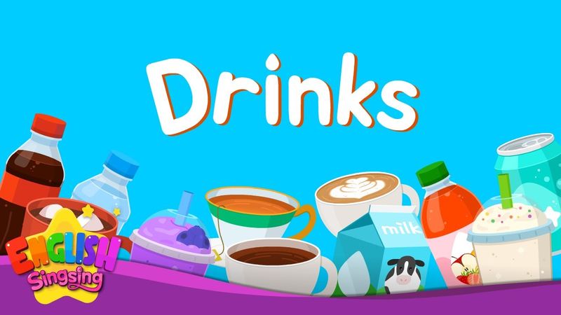 Drinks - Kids vocabulary - Learn English for kids - English educational video