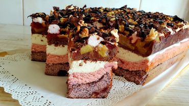 💐Пляцок Мамині квіти. Новий Пляцок з вишнями, сиром і ревенем.