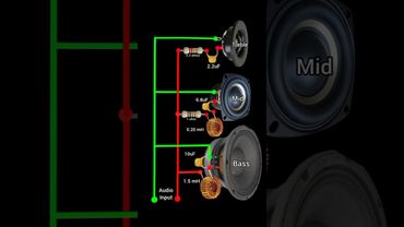 Speaker Crossovers Connection || 3 Way Speaker Crossover Wiring Diagram || #shortvideo #shorts