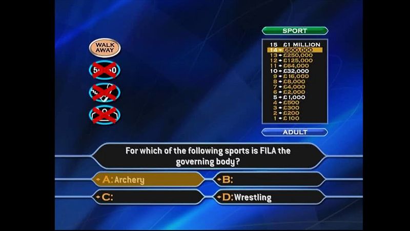 Who Wants To Be A Millionaire? (UK) - DVD Game - 4th Edition [4 Players - Adult - Sport]