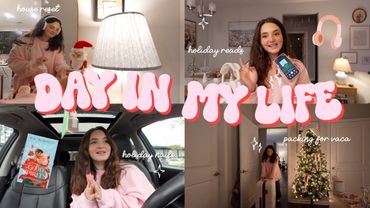 day in my life! 🤶🏻🎀☃️ holiday nails, december reset, starting a new book, packing + more