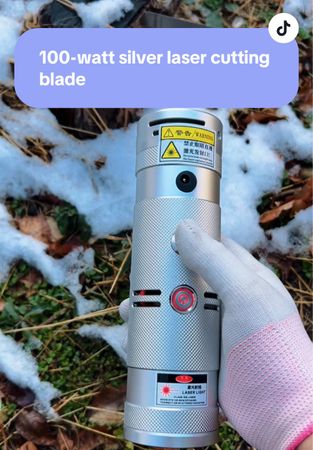 100-watt silver laser cutting blade#tiktok #laser #laserigniter #diy ...
