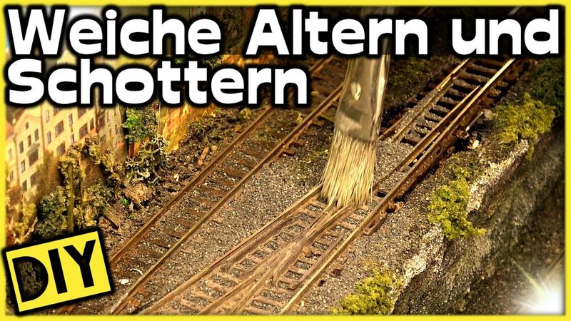 TUTORIAL: Weiche Altern, Schottern, verkleben - OHNE Airbrush!🚂 [#272] Modellbahn N