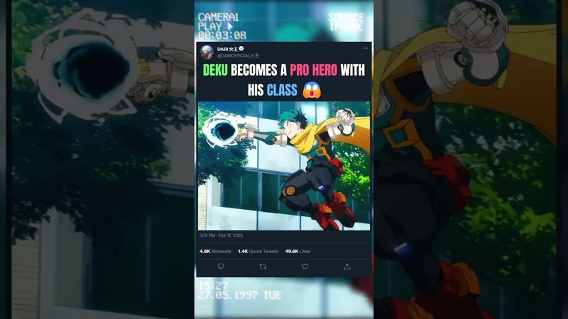 DEKU BECOMES A PRO HERO WITH HIS CLASS 😱 | #allmight #deku #animeedit #myheroacademia