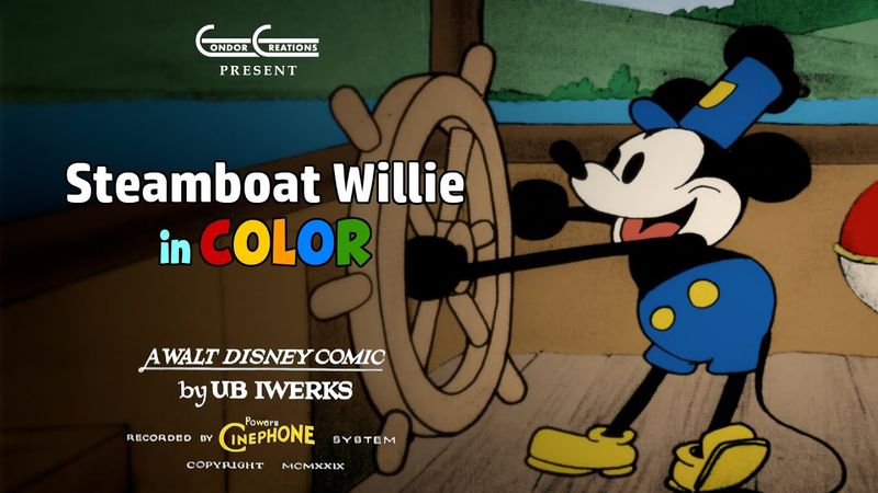 Steamboat Willie In Color (Full Animated Short)
