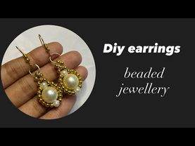 simple and easy tutorial of beaded earring 😍 beaded jewellery