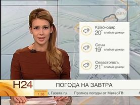 Александра Михайлова "Прогноз погоды-Новости 24" (23.04.2014)
