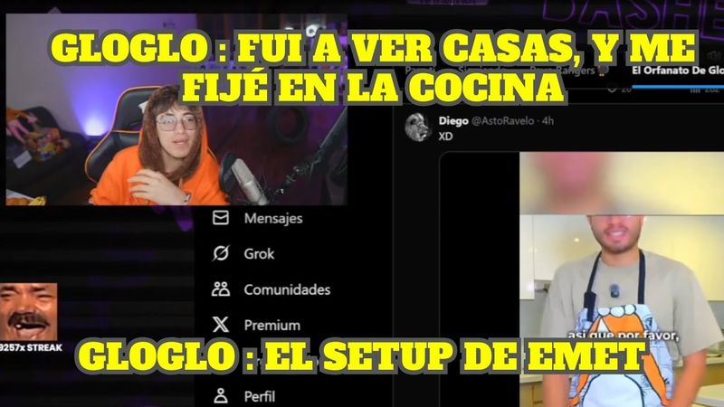 GLOGLO DICE QUE FUE A VER CASAS CON EMET PARA MUDARSE