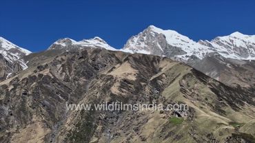 Banoti, Durgakot, Tharkot, Tent Peak and Mrigthuni as seen from below Sunderdhunga Khal in Kumaon