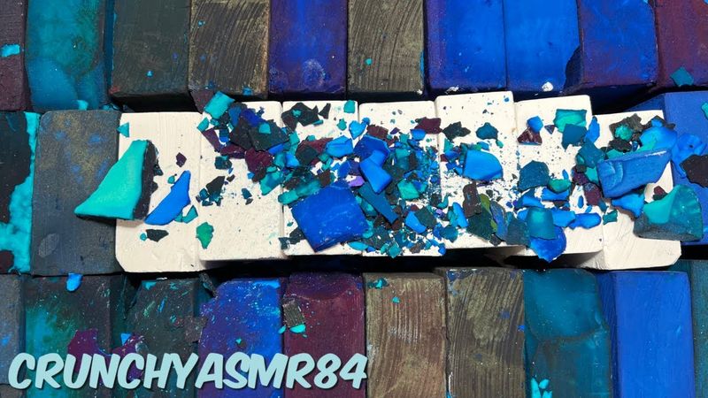 34 Blue Dyed Blocks w/Plain White Blocks | Different shades of Blue | Oddly Satisfying