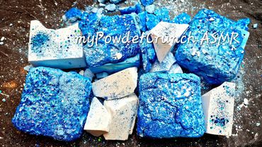 Dyed Pasted Gym Chalk Blocks • Soft & Crispy • Plain Jane PJ • ASMR ☆ Oddly Satisfying • Powderplay