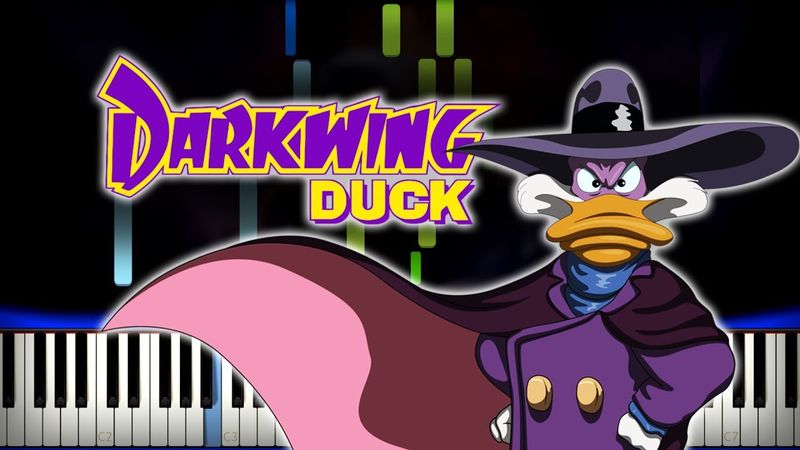 Darkwing Duck - Intro Theme Song Piano Tutorial (Sheet Music + midi)