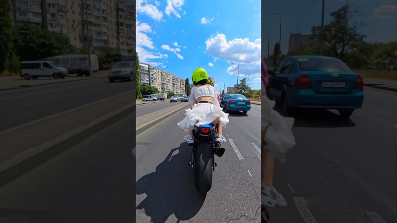 Смешно вышло..😂 Когда ТАКСИСТ решил, что он быстрее спорт БАЙКА🏍️😁 #мото #bikelover #bikelife