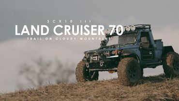 E3S-RC LAND CRUISER 70 | kit SCX10 III | Trail on cloudy mountains!!!
