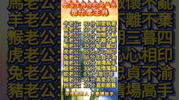 十二生肖你的另一半是什麼生肖！看看你找對人了嗎？#運勢 #人生感悟 #生肖 #正能量 #十二生肖 #情感 #補財庫旺財氣 #玄學 #感情 #風水 #國學文化 #道家文化 #傳承文化 #民間傳說