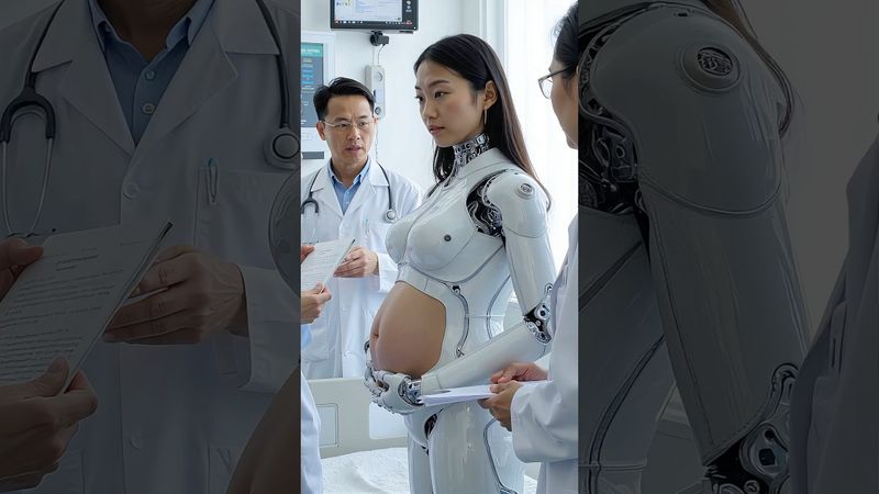 Pregnant Robot Gives Birth to a Baby #robot