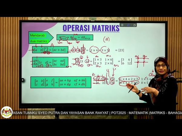 PERLIS ONLINE TUITION (POT2025) : SPM - MATEMATIK (MATRIKS - BAHAGIAN 2)