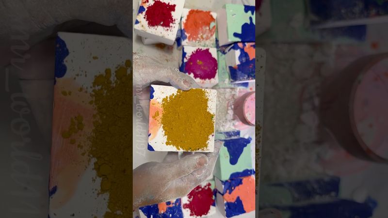 Yellow holi topped #relax #crushingtime #oddlysatisfying #sandmentcrushing #asmr  #crushingtime
