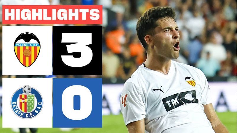 VALENCIA CF 3 - 0 GETAFE CF | RESUMEN LALIGA EA SPORTS