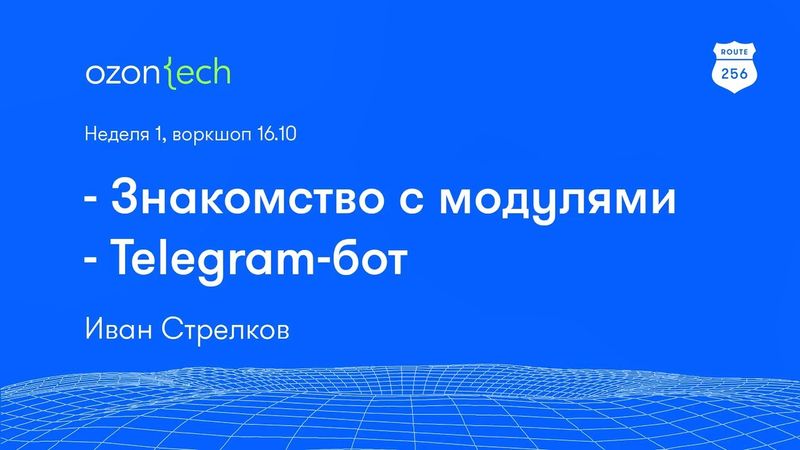 Route 256 | Знакомство с модулями. Telegram-бот