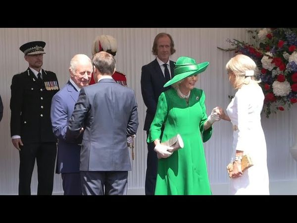 King Charles greets French President Macron in Windsor | AFP