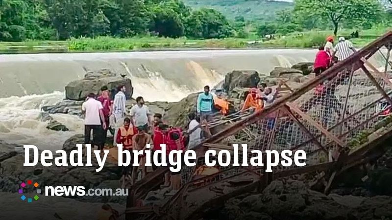 Deadly bridge collapse in India kills at least six